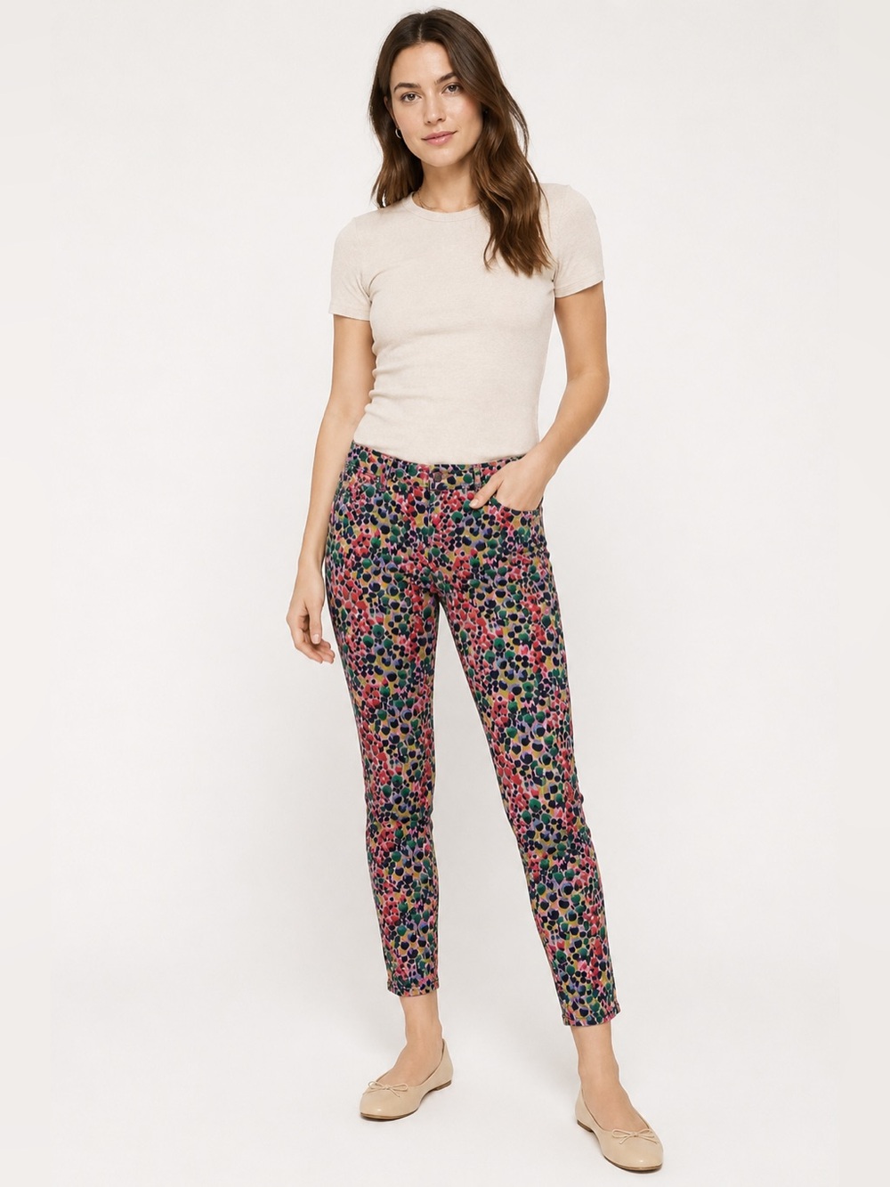 Khakis by Gap Skinny Mini Colorful Print Pants Size 2